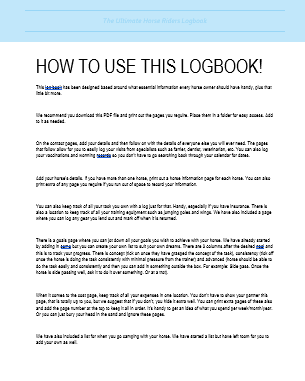 The Ultimate Horse Riders Log Book