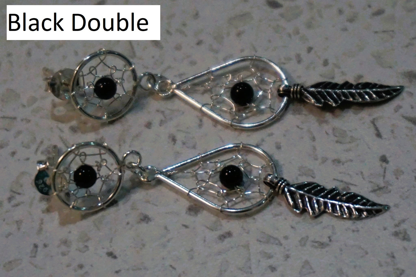 925 sterling silver dream catcher earrings