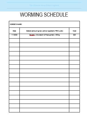 The Ultimate Horse Riders Log Book