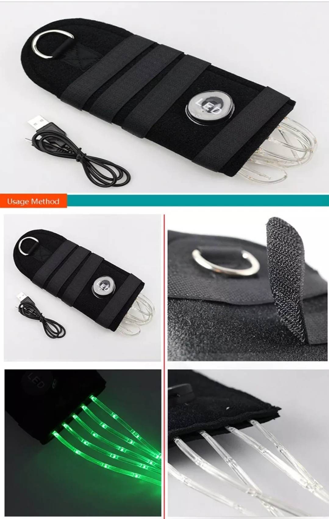 Night time LED horse riding set