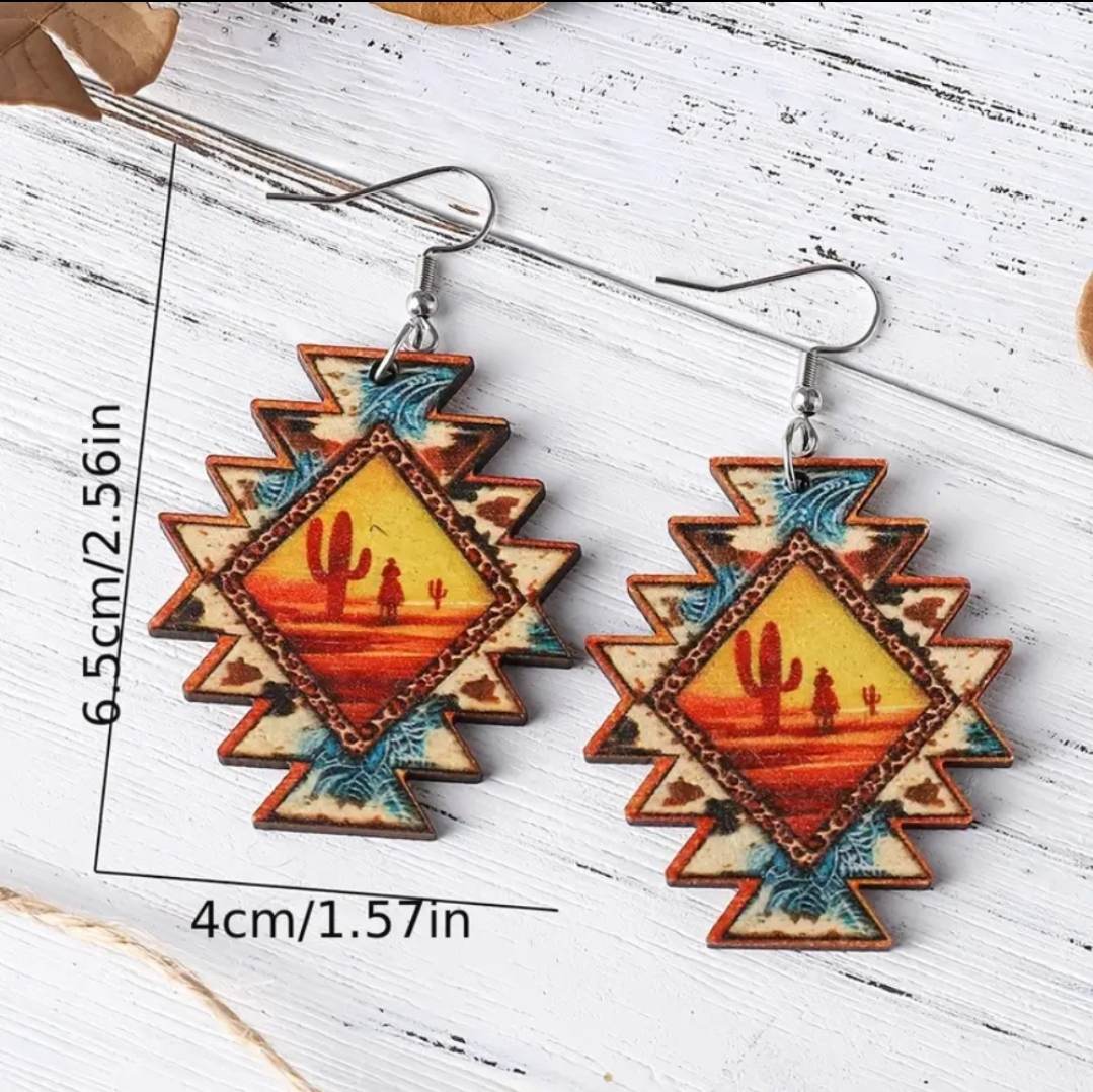 Western themed earrings