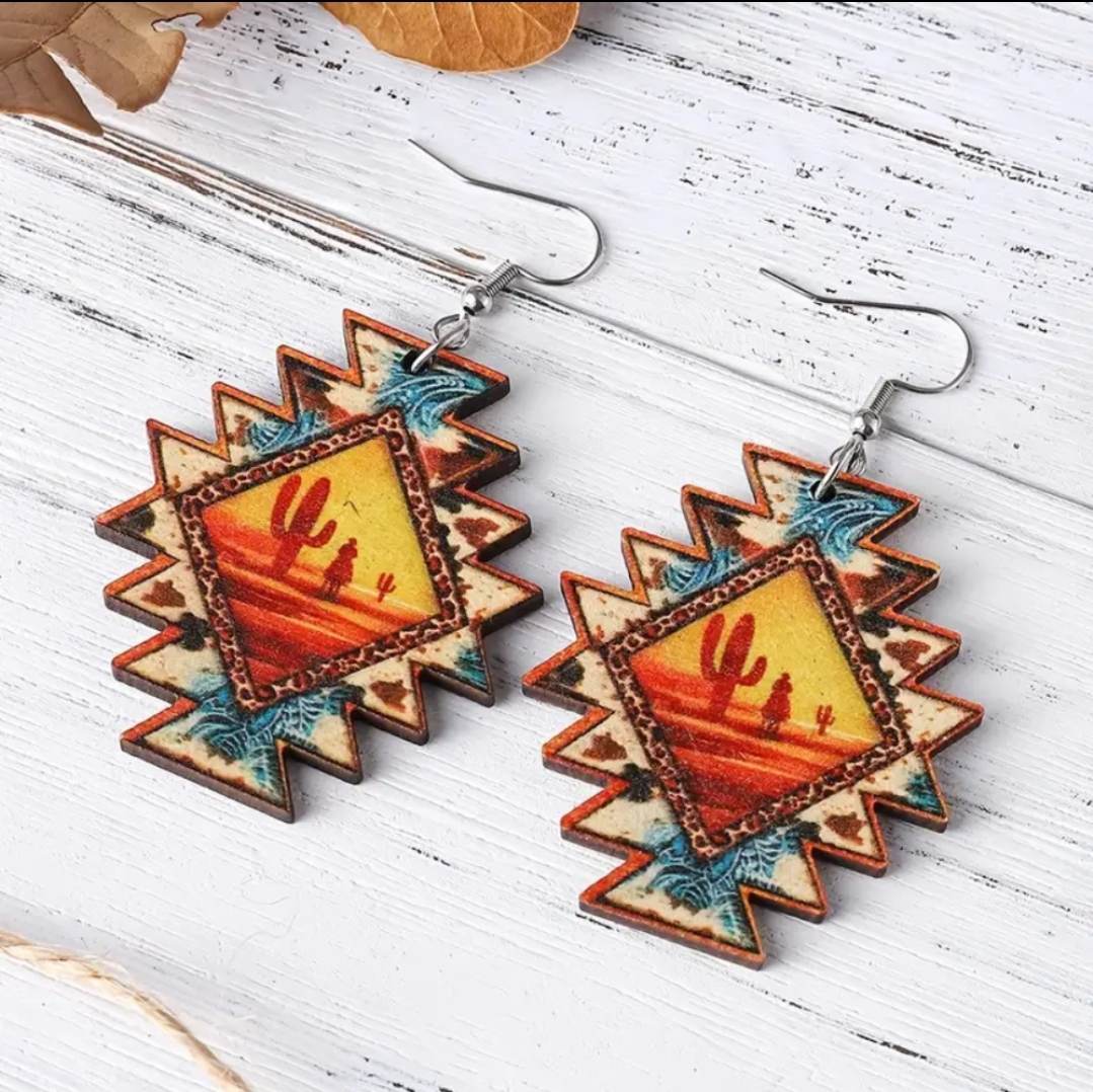 Western themed earrings