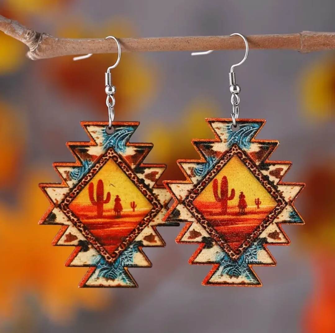 Western themed earrings