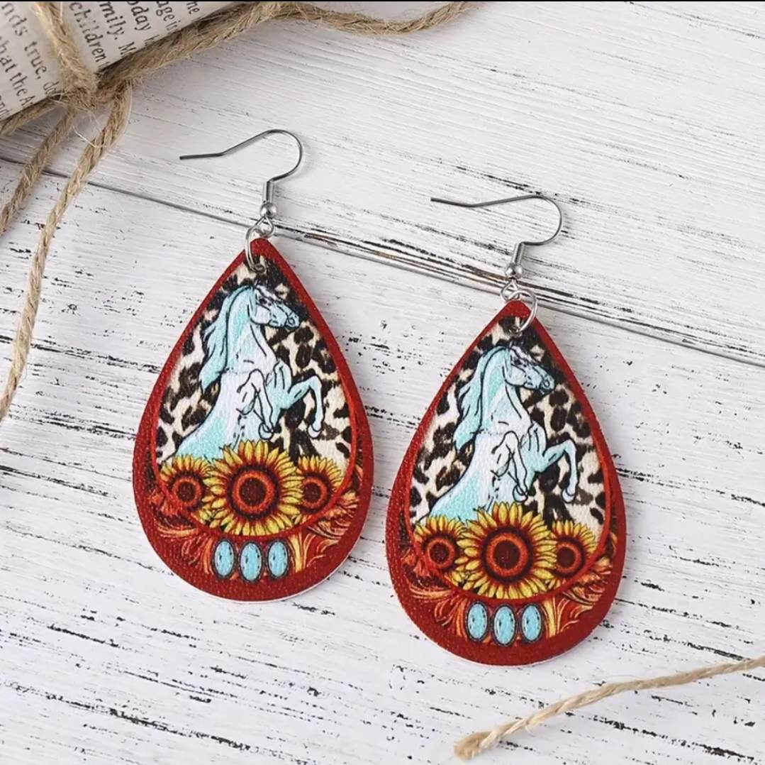 Western themed earrings