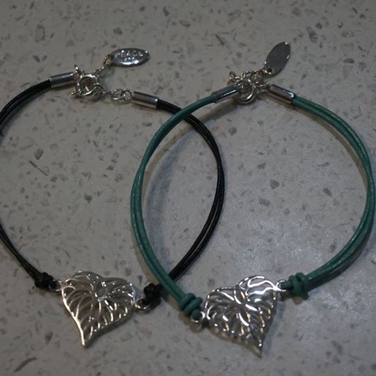 Sterling silver heart bracelet