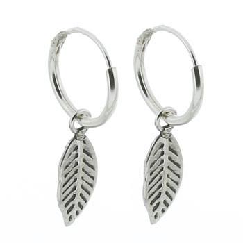 925 sterling silver leaf earrings