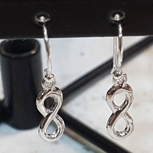925 sterling silver infinity earrings