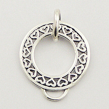 Open heart hoop pendant