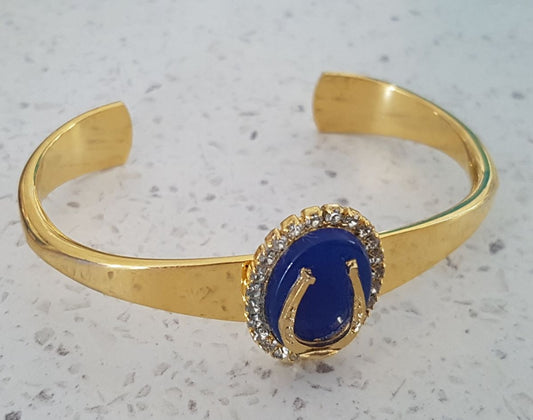 Gold plated horse shoe cuff